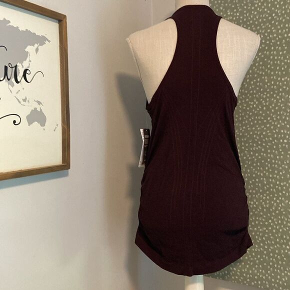 Athleta Antique Burgundy Speedlight Heathered Tank Size Medium New With Tags - Picture 5 of 9